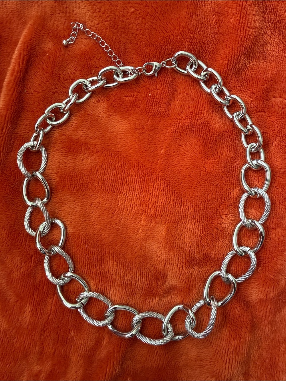 Chunky Silver Link Necklace for Women